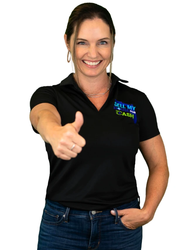Our Promise to You – Sell My House For Cash Florida Castilia giving a thumbs up, showing confidence and trust for homeowners selling their house fast in Florida