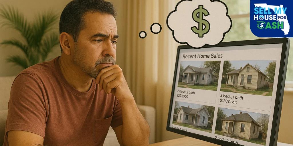 Florida homeowner considering how much they might lose selling their house as-is